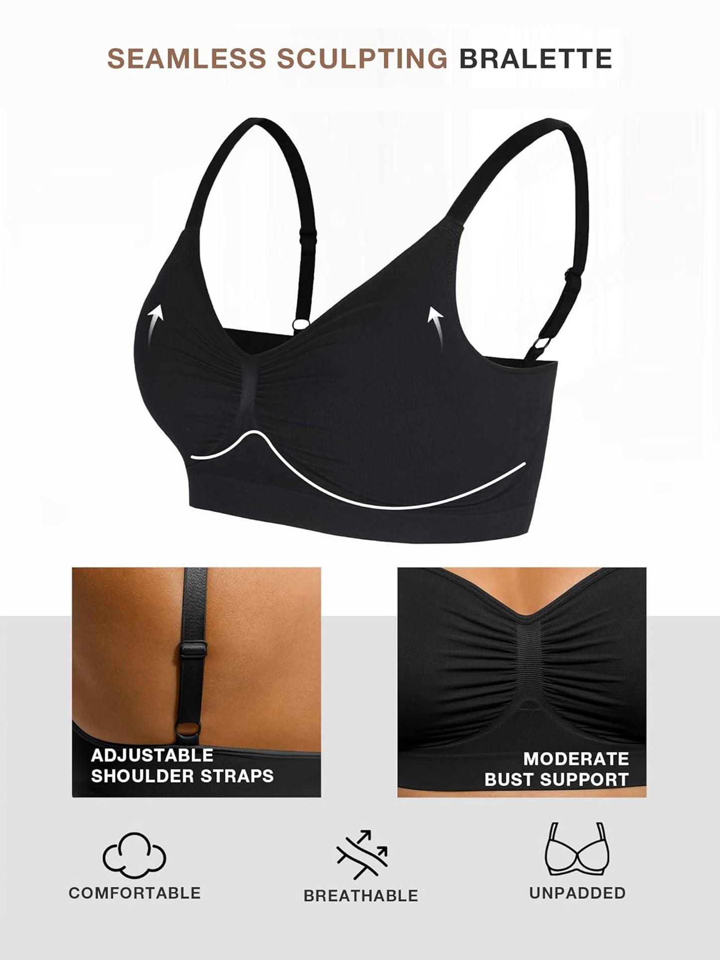 TRNVD Smooth Seamless Comfort Wireless Bra