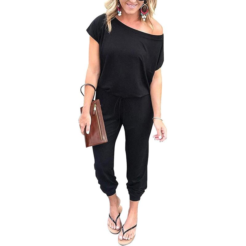 Off-Shoulder Stretchy Jumpsuit - S to XXXL | Comfy, Stylish & Minimalist