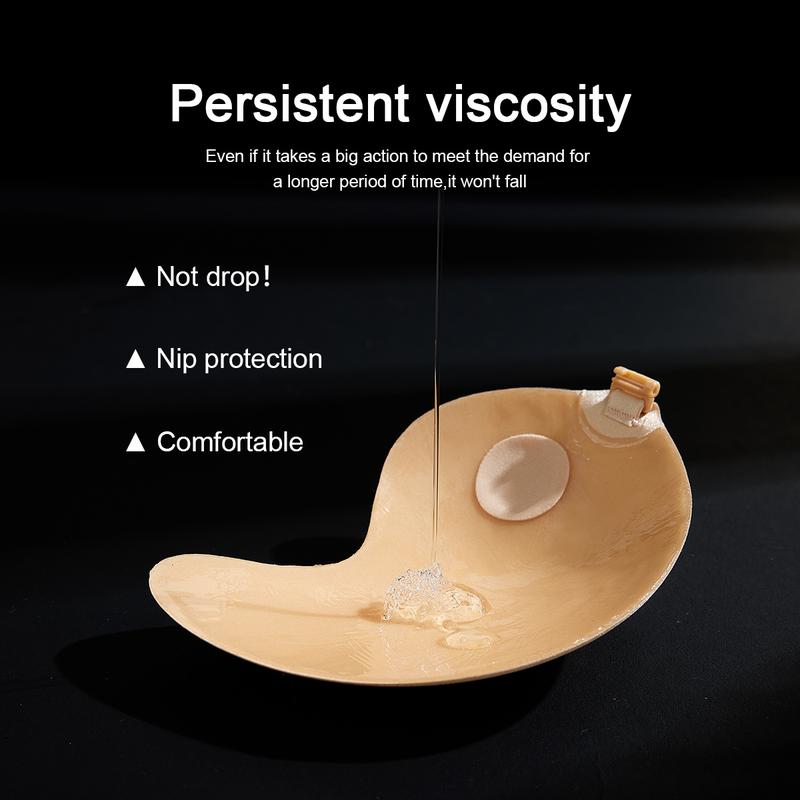 Invisible Push-Up Bra (2 Pairs) – Strapless, Reusable & Seamless Fit