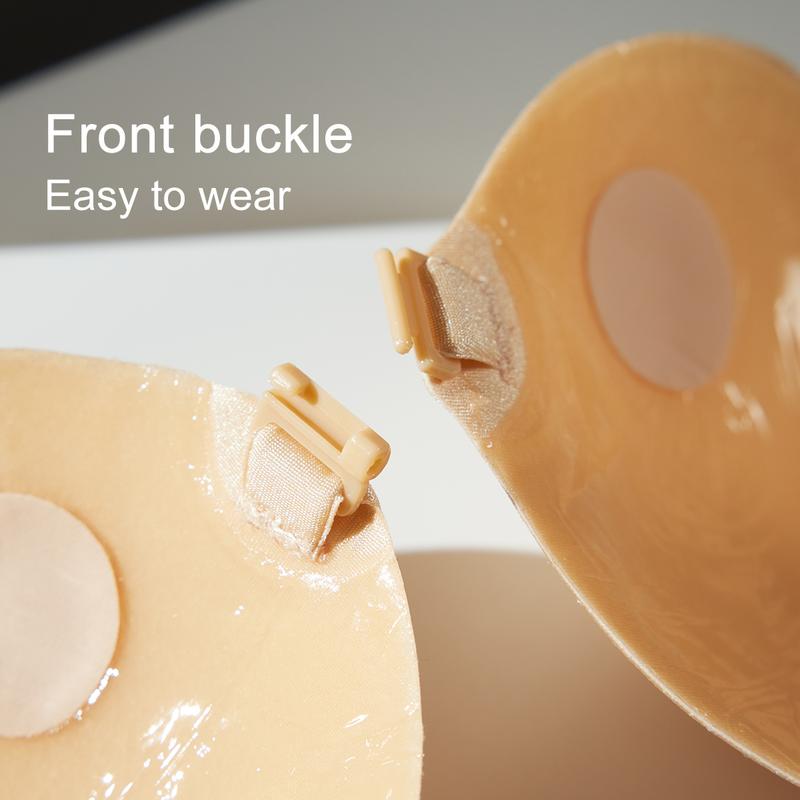 Invisible Push-Up Bra (2 Pairs) – Strapless, Reusable & Seamless Fit