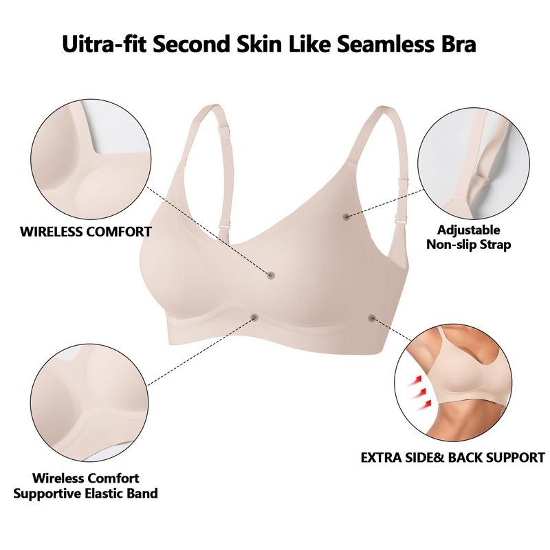 Second Skin Wireless Seamless Bra – Ultimate Comfort & Support