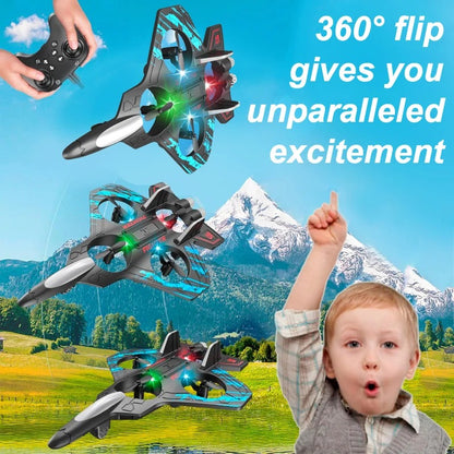 Star Fighter RC Jet – 360° Aerial Stunt Plane with LED Lights