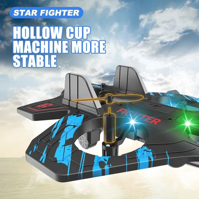 Star Fighter RC Jet – 360° Aerial Stunt Plane with LED Lights