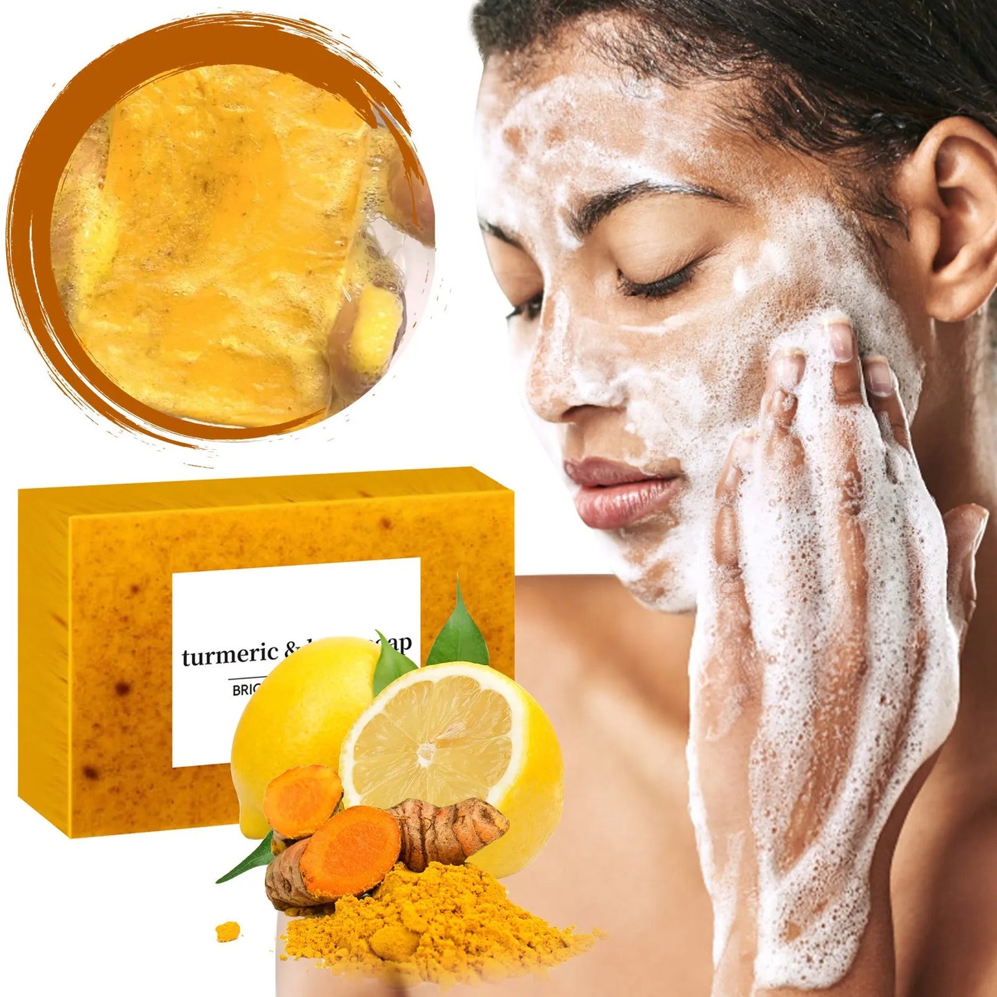 GlowBar™ Turmeric & Kojic Brightening Soap (3-Pack)